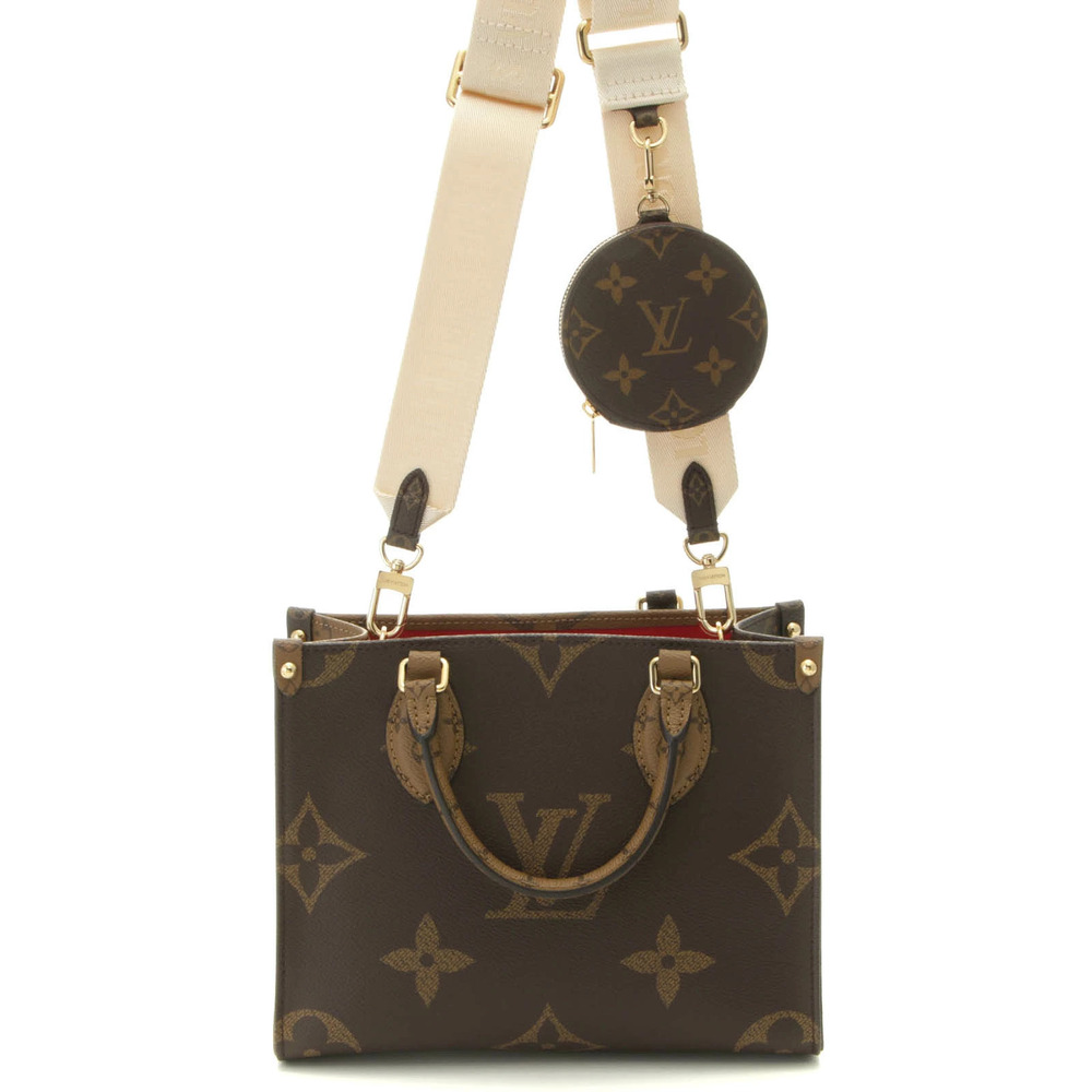 LOUIS VUITTON On The Go Monogram Giant Reverse Shoulder Bag Canvas Brown